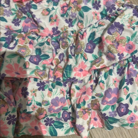 Floral Kids Skirt with Pink Bow - Picture 3 of 4